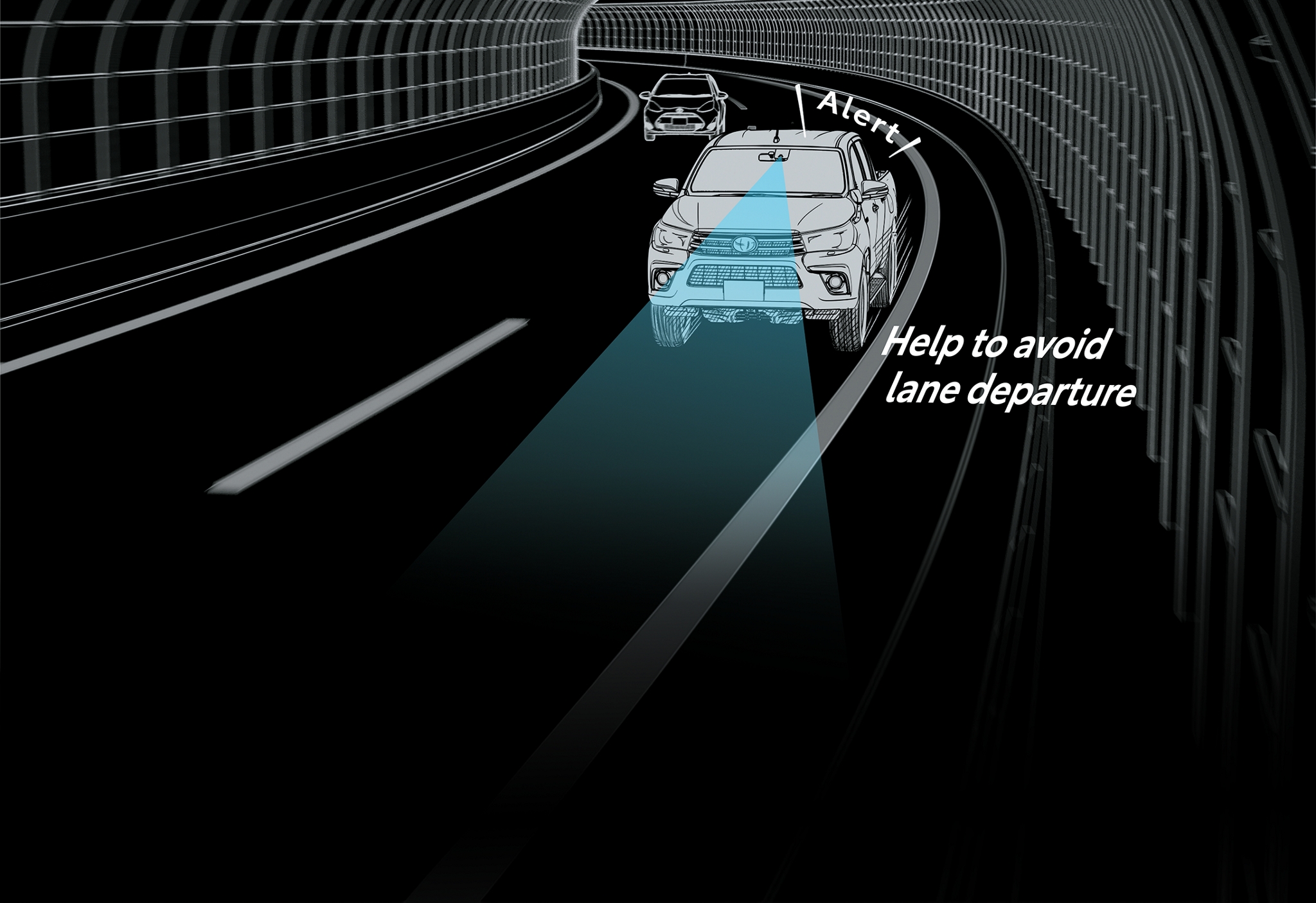 Lane Departure Alert with Yaw Assist Function